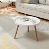 Couchtisch 'Bongard' Ø60 x 45 cm Wohnzimmertisch rund Weiß Produktbild-Vorschau 2