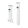 Two white watch straps are displayed against a white background. Podgląd zdjęcia produktu