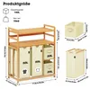AdelDream Wäschekorb 4 Fächer 2 Regale Wäschesammler 140L Produktbild-Vorschau 6