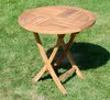 AS-S TEAK runder Klapptisch Gartentisch Holztisch Garten Produktbild-Vorschau 2