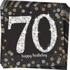 amscan Servietten Sparkling Celebration 70 schwarz/silber Produktbild-Vorschau 2