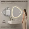 S'AFIELINA Specchio Bagno LED 60 x 70 cm, Retroilluminato, Anteprima dell’immagine prodotto 4