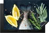 KitchenYeah© Herdabdeckplatte Fisch - Zitrone - Kräuter , Produktbild-Vorschau 1