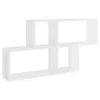 vidaXL Wandregal Hochglanz-Weiß 100x18x53 cm Holzwerkstoff Produktbild-Vorschau 4