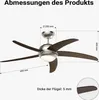 Wiltec Deckenventilator Ø 136 cm mit 5 Flügel, Ventilator Produktbild-Vorschau 7