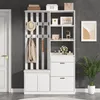 Merax Garderobenschrank mit Schuhschrank und Sitzbank, Produktbild-Vorschau 8