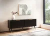 FineBuy Lowboard Schwarz mit Eiche-Nachbildung 150x60x39 cm Produktbild-Vorschau 2