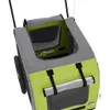 vidaXL Rimorchio per bicicletta cani verde e grigio Tessuto Anteprima dell’immagine prodotto 10
