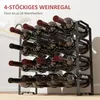 4-stufiges Weinregal, freistehendes Regal für 16 Produktbild-Vorschau 4