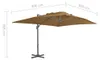 vidaXL Ampelschirm mit Aluminiummast 400 x 300 cm Taupe Produktbild-Vorschau 7