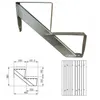 A metal stair stringer with two steps, shown with technical drawings and dimensions. Anteprima dell’immagine prodotto
