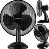 A collage of a black desk fan from different angles. Anteprima dell’immagine prodotto