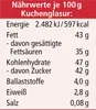 Nutritional information for Oetker Kuchenglasur dunkel. Podgląd zdjęcia produktu