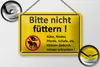 Blechschild Warnschild 18x12cm Bitte nicht füttern Produktbild-Vorschau 2