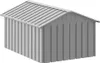 A 3D rendering of a gray metal dog house. Podgląd zdjęcia produktu