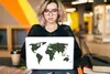 MuchoWow® Laptop Aufkleber Sticker Cover Weltkarte - Produktbild-Vorschau 5