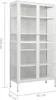 vidaXL Vitrine Weiß 90x40x180 cm Stahl und Gehärtetes Glas Produktbild-Vorschau 12