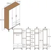Skye Decor, Kumsal ST - Walnut, Anthracite, armoire, noyer, Voir les images du produit 6