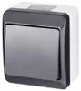Aufputz Klingel Taster 10 A 230 V IP44 Farbe Anthrazit Produktbild-Vorschau 3