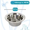 Standard Edelstahl Napf 13,5 cm 400 ml Futternapf Produktbild-Vorschau 2