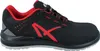 A side view of a black and red safety shoe. Anteprima dell’immagine prodotto