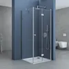 A modern bathroom with a glass shower enclosure. Produktbild-Vorschau
