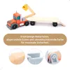 UMU® Holz Baufahrzeug Transporter Spielset 14 STK - Produktbild-Vorschau 3