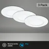LED Einbauleuchte 3er Set 4000K Ø12cm 8W IP44 Kunststoff Produktbild-Vorschau 2