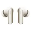 A pair of white and gold wireless earbuds are shown against a white background. Produktbild-Vorschau