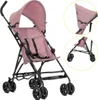 A pink stroller with black frame and wheels, shown from a front-diagonal angle. Produktbild-Vorschau
