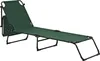 [casa.pro] Sonnenliege klappbar 190cm dunkelgrün mit Dach Produktbild-Vorschau 2