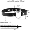 Schmuck Damen Choker Halsband Halskette, Leder Legierung Produktbild-Vorschau 4