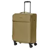 A khaki suitcase with a retractable handle and wheels, shown against a white background. Voir les images du produit