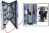 Close-up views of a folding table's leg clip mechanism. Produktbild-Vorschau