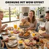 eluno 2-stöckige eckige Obstetagere / Brotkorb, Obstschale, Produktbild-Vorschau 5