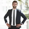 DonDon schmale schwarze Krawatte 5 cm glänzend Produktbild-Vorschau 7