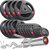 Hop-Sport Olympia Hantelset 89 KG SZ-Stange Curlstange 50mm Produktbild-Vorschau 1