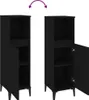 vidaXL Szafka łazienkowa czarna 30x30x100 cm materiał Podgląd zdjęcia produktu 10