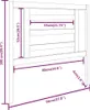 vidaXL Kopfteil Weiß 96x4x100 cm Massivholz Kiefer Produktbild-Vorschau 4