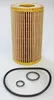A new oil filter and its accompanying O-rings are displayed on a white background. Produktbild-Vorschau