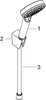 A line drawing of a shower head set. Podgląd zdjęcia produktu