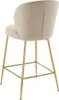 Barhocker 2er-Set - Samt & Goldfarbenes Metall - Beige - Produktbild-Vorschau 7