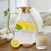 Ecooe Glaskaraffe 1.8L Wasserkaraffe Edelstahl Deckel Produktbild-Vorschau 5