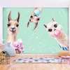 Selbstklebende Folie Fototapete - Crazy Llamas 98x70 cm Für Produktbild-Vorschau 2