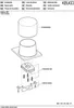 An exploded diagram showing the parts of a KEUCO product, likely a soap dispenser, with part numbers indicated. Produktbild-Vorschau