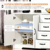 HOMCOM Sideboard Beistellschrank mit 4 Schubladen, Produktbild-Vorschau 5