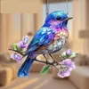 GKA Sonnenfänger Vogel auf Blumenast 20 cm Buntglas Produktbild-Vorschau 2