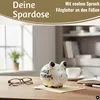 Keramik Sparschwein Spruch Luxus Schwein Weiß Gold Spardose Produktbild-Vorschau 4