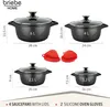 Briebe MGK-12 Indukčná súprava hrncov 8-dielna z liateho Náhľad obrázku produktu 3