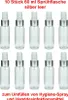 GKA 10 Stück PET Flaschen 60 ml mit silber Spray Pumpe Produktbild-Vorschau 1